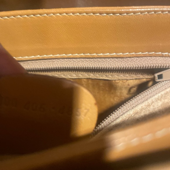 1980S GUCCI BAG GG CANVAS & LEATHER HANDBAG SATCHEL W TOP HANDLES - Picture 10 of 15